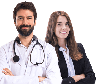 Ilustração de médicos